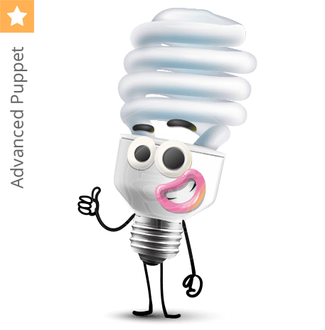 Cute CFL Light Bulb Character Animator Puppet
